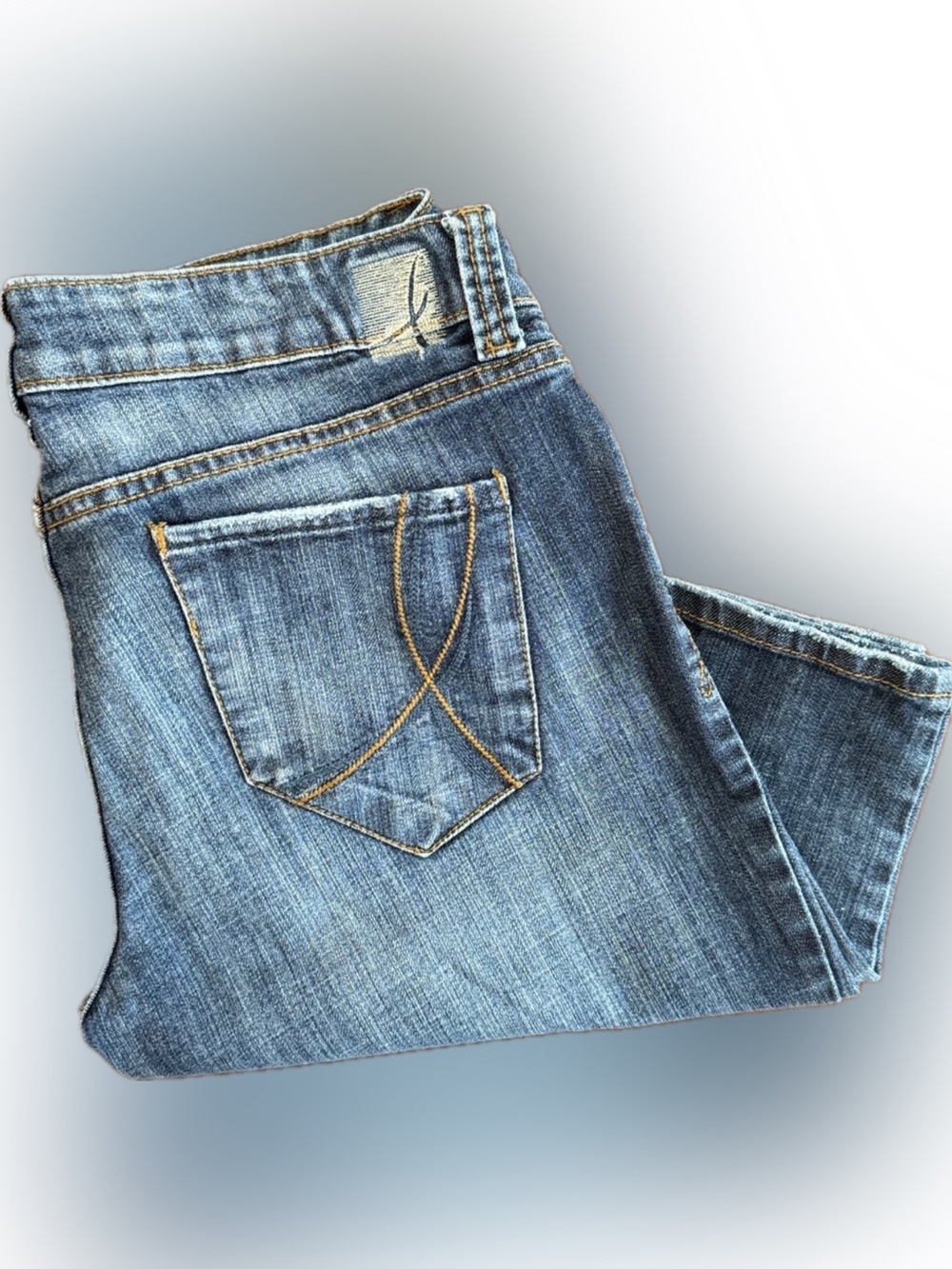 !IT jeans Los Angeles VINTAGE DENIM COTTON Longer Shorts 31 Med Blue 220943DSLT